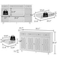 thumbnail image 4 of MONSLIPA Accent Cabinet with Drawers, Wooden Mirrored Buffet and Sideboard for Living Room, 4 of 7