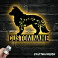 thumbnail image 5 of Craftnamesign Custom FLoral Border Collies Metal Wall Art LED Light, Custom Dog Lover Name Sign, 5 of 5