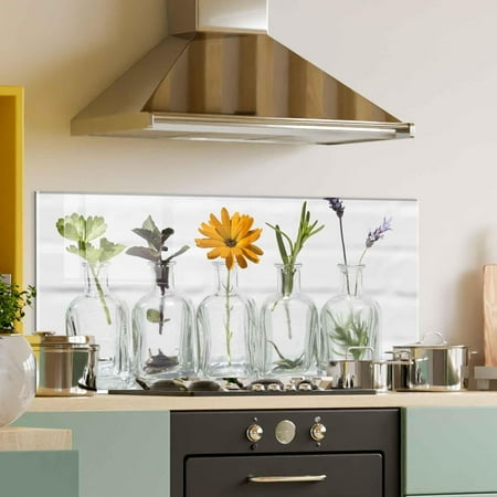 

Tempered Glass Kitchen Backsplash Stove Back Cover Stove Splashback Cutting Board Kitchen Sink Splash Guard Home Wall Decor (30x14 )