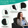 thumbnail image 5 of Modern Accent Chair for Bedroom Upholstered Reading Chair with Side Pockets Comfy Living Room Chairs Living Room Armchair for Office, Apartment (Charcoal Towel), 5 of 7