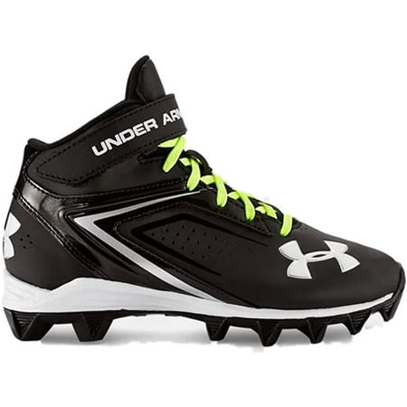 Under Armour Kid's UA Crusher RM Jr Football Cleats, Black/Black, 3 M US