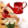 thumbnail image 2 of 1pc Small Metal Watering Can, Watering Can Outdoor, Small Watering Can for Indoor Plants, Smooth Pouring without Splashing (Red), 2 of 6