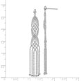 thumbnail image 3 of 14k White Gold Bead Chain Earrings Drop Dangle, 3 of 7