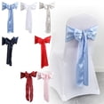 thumbnail image 4 of Uanit Wedding Chair Sash Delicate Bows with Tulle and Ribbon Design, Elegant Solid Color Silk Chair Back Decor for Reception Banquet Aisle Seating Decoration, 4 of 6