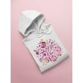 thumbnail image 3 of Swirls Flowers Hearts And Birds. Hoodie Women -Image by Shutterstock, Female Medium, 3 of 4