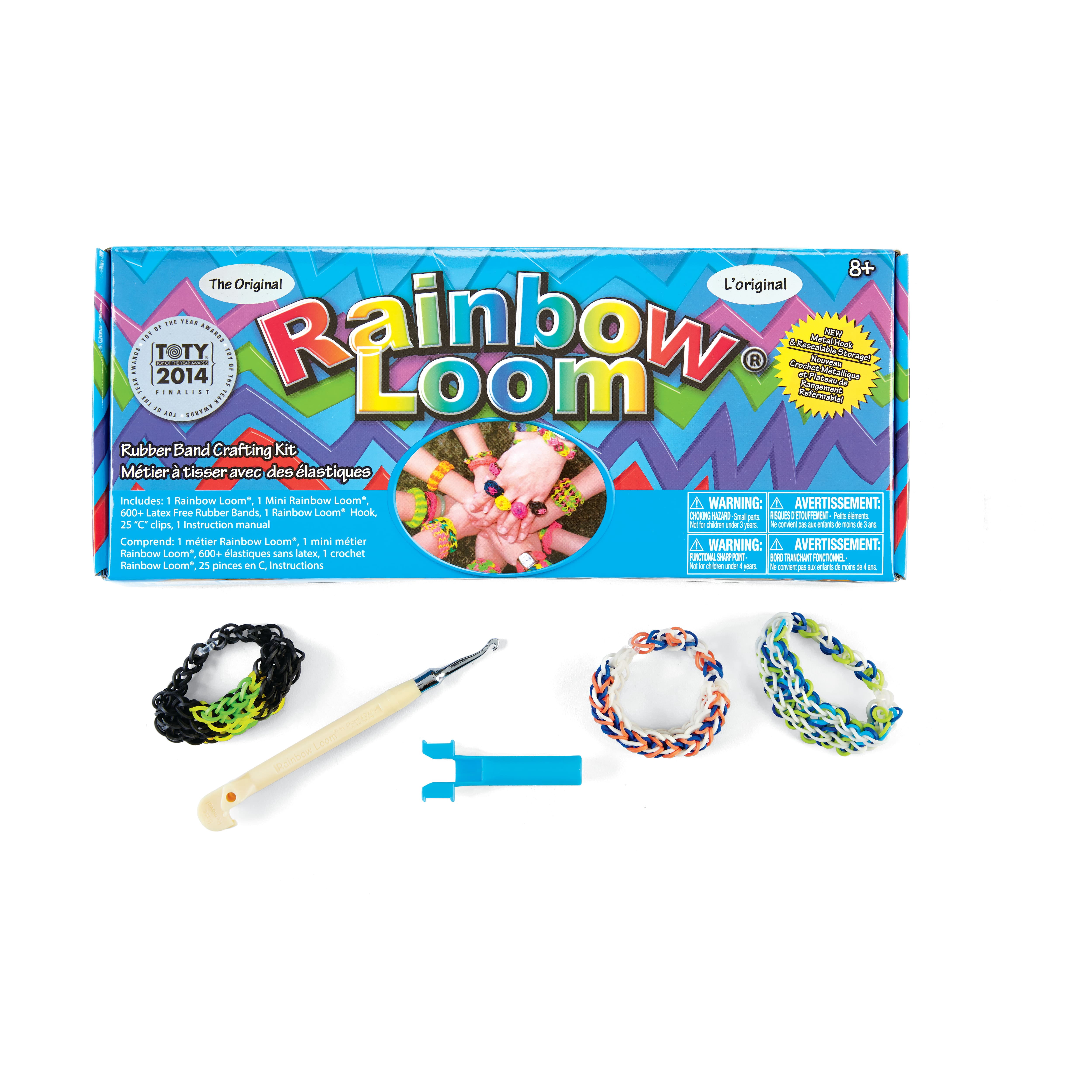 12 Pack: Rainbow Loom with Metal Hook