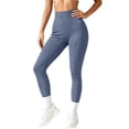 thumbnail image 2 of IUYRTFE Women Solid Color Full Length Yoga Pants High Waist Stretch Workout Leggings for Gym Running Daily Wear, 2 of 7