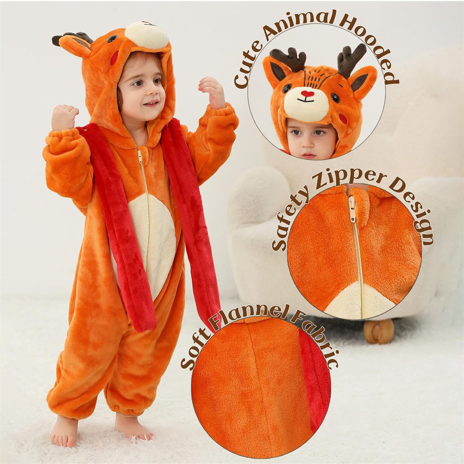 FDDMis Toddler Halloween Outfit Christmas Outfits Onesies 0-3 Months Girl 3 Month Boy Clothes Kid Clothes for 11 Year Old Girls Baby Clothes 9-12, Orange 5-6 Years