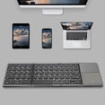 thumbnail image 3 of Teclado Portable Plegable Con El Panel Inalámbrico Touchpad Compatible Diente Polvo para La Tableta Universal Azul, 3 of 6
