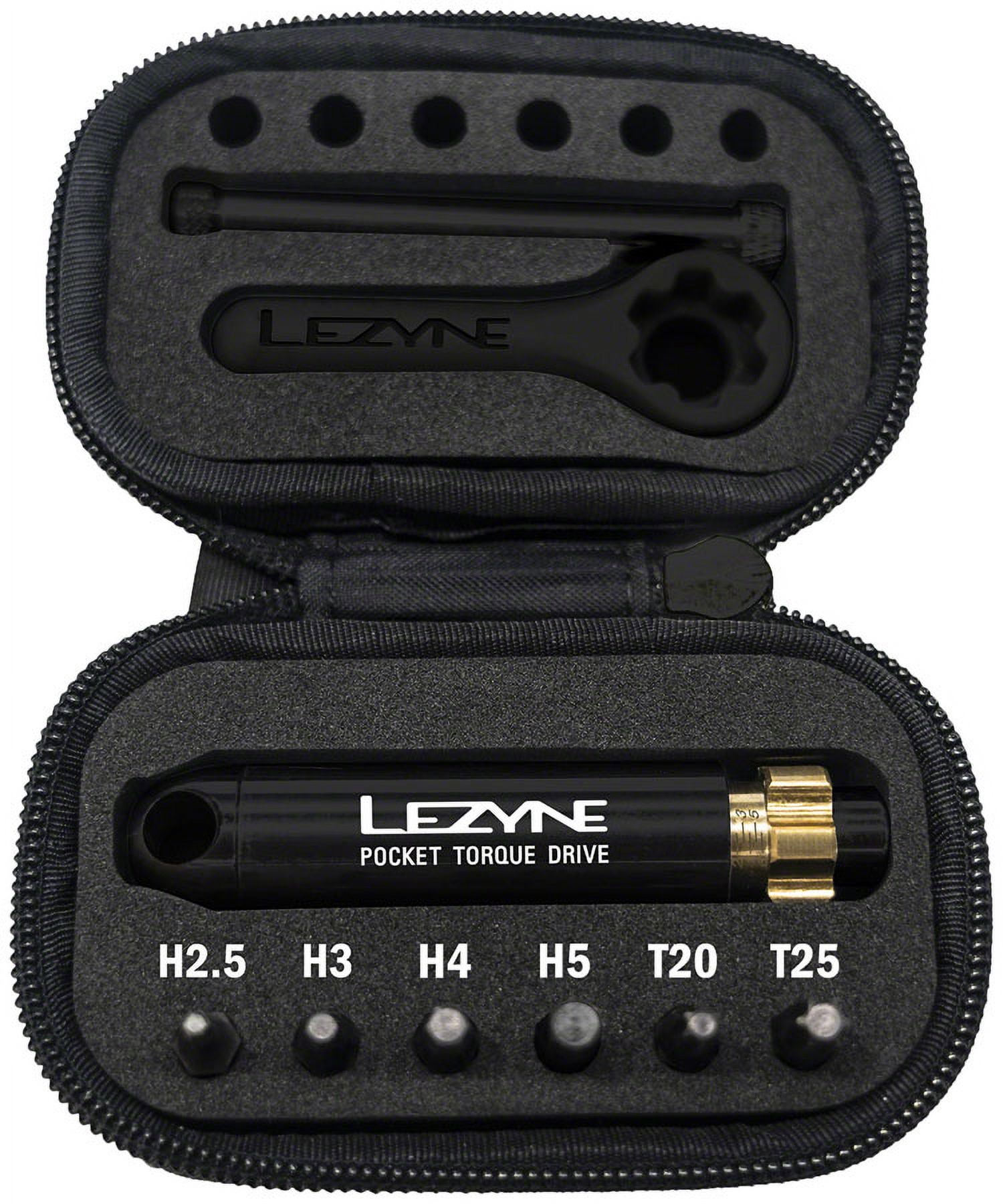 Lezyne Pocket Torque Drive Torque Wrench, : 1/4'' Hex, : Metric, : 2.5, 3, 4, 5, T20, T25