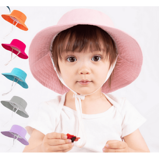 Gespout Kids Toddler Bucket Hats Wide Brim Beach Hats Sun Protection