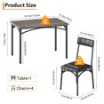 thumbnail image 2 of Dining Table Set for 4, Kitchen Table Set with 4 Chairs, Rectangular Dining Table Set for 4, Kitchen Table Set for Apartment, Small Space, Dining Room, 2 of 2
