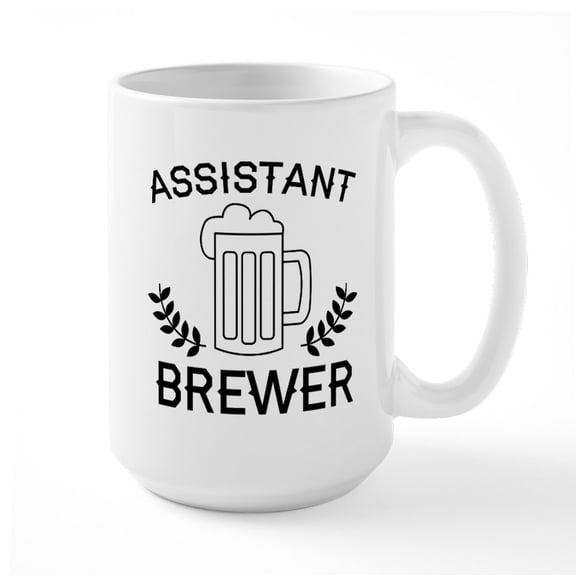 CafePress - Assistant Brewer - 15 oz Ceramic Large White Nolvety Mug