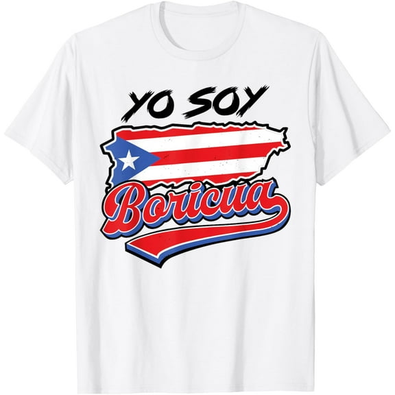 Yo Soy Boricua Puerto Rico Flag Puerto Rican Women Hispanic T-ShirtMen and women, Black T-shirt, size: Extra large S-4XL