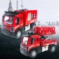 thumbnail image 4 of Lubelski Toy Fire Truck 4WD Real Function ABS 1:64 Realistic Fire Truck Rescue Engine with Light for Toddler, 4 of 8