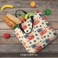 thumbnail image 6 of Large-Capacity Zipper Single-Shoulder Convenience Bag 15.7×19.6 Inches, Wear-Resistant And Water-Repellent, Can Be Carried By Hand Or On One Shoulder Independence Day Theme Star (9), 6 of 8