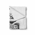 thumbnail image 2 of Anchor Soft Flannel Fleece Throw Blanket, Tattoo Style Navy Sketch with Ribbon and Vintage Lettering Insignia, Cozy Plush for Indoor and Outdoor Use, 50" x 70", Charcoal Grey White, by Ambesonne, 2 of 6