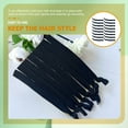 thumbnail image 4 of KONTONTY 30Pcs Elastic Black Hair Ties Knotted No Crease Ponytail Bands for Decor, 4 of 7