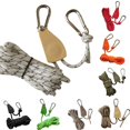 thumbnail image 2 of Mosiee 1/4 5M Pulley Camping Canopy Windrope Tent Windproof Rope Buckle Lamp Adjustable, 2 of 4