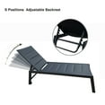 thumbnail image 4 of Adjustable Chaise Lounge Chair, 5-Position and Full Flat Aluminum Outdoor Recliner All Weather for Patio, Beach, Yard, Pool (Black), 4 of 8