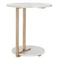 thumbnail image 6 of Safavieh Aphrodite Glam Metal and Marble Round End Table, Gold / White, 6 of 9