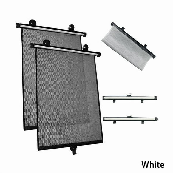 2Pcs Retractable Car Auto Side Window Baby Sun Shade Shield Roll Cover 45*50CM