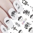 thumbnail image 2 of 1 Sheet Nail Sticker Fashion Assorted Patterns DIY Nail Decal Nail Art Sticker, 2 of 7