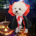 thumbnail image 4 of Halloween Costume Dog Cat Costumes for Small Dogs Cosplay Vampire Cloak  Dog Cat Clothes Cloak Pet Supplies (Black), 4 of 7