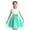 White&Turquoise, variant on YONGHS Flower Girls Pleated Chiffon 3D Petal Bridesmaid Dress for Wedding Pageant Party Ball Gown White&Turquoise 8