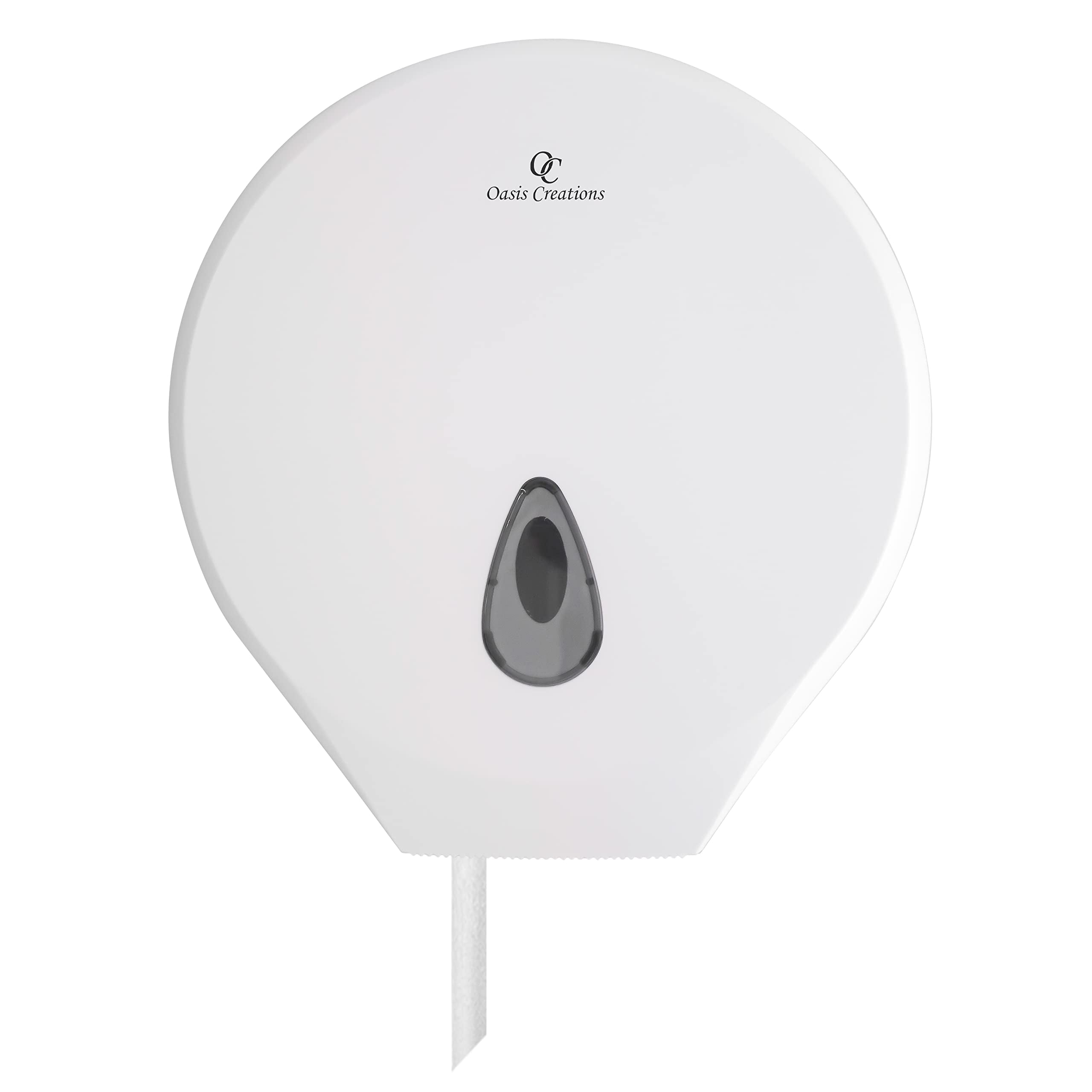 Single Roll Toilet Tissue Dispenser- White- by Oasis Creations- 9” Bath Tissue Dispenser