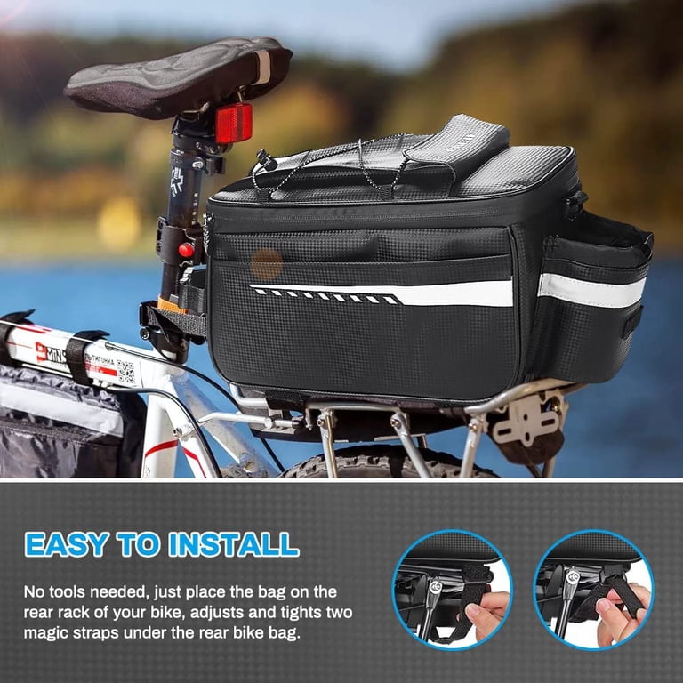 Upanbike Insulated Bike Pannier Bag, 10L Waterproof Rear Carrier photo 5