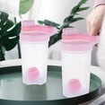 thumbnail image 5 of JilgTeok 1 Packs Protein Powder Water Bottle Shaker Bottle Protein Shakes Cup with Scale Plastic Cup Handheld Bottle for Fitness Sports 500ml, 5 of 7