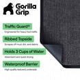 thumbnail image 3 of GORILLA GRIP Door Mat, Waterproof, Traffic Guard Commercial Office Doormat, 35x23, Charcoal Gray, 3 of 10