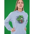 thumbnail image 2 of Rat Fink Face Out Of Hole Hoodie Women -T-Line Designs, Female Small, 2 of 4
