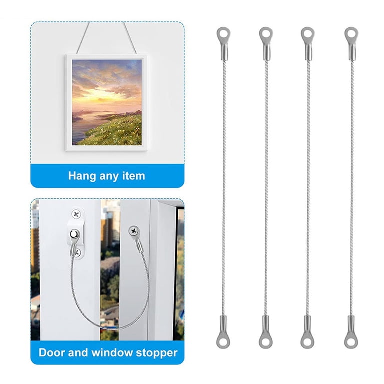 Cable Hinge 20Pcs 8 Inch Cabinet Door Restraint Cables - Stainless ...
