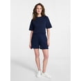 thumbnail image 2 of Time and Tru Women's Boxy Sweatshirt with Short Sleeves, Size XS-XXXL, 2 of 5