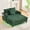 Emerald, variant on MOONMISS Corduroy Upholstered Oversized RGB LED Light Recliner Sofa Bed with Cup Holder,USB&3 Pillows-Orange