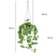 thumbnail image 5 of Plantas falsas Plantas colgantes artificiales Plantas de eucalipto falsas en macetas Paquete de 2 enredaderas verdes en maceta simple para decoración interior y exterior del hogar, 5 of 5