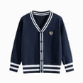 thumbnail image 5 of Gibobby Sweater Little Girls Boys Cardigan Sweater 0-12 Months 2t 3t 4t Toddler Cute Bow Front Long Sleeve Knit Print Sweater Tops(4-5 Years,Navy), 5 of 5