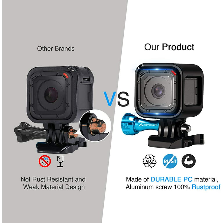 Frame Mount Housing Case GoPro Session 4 & 5 Skeleton Cover Shell Cage Accessories Kit - Walmart.com