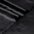 thumbnail image 6 of Satin Radiance Soft Silky Satin Sheets Solid Color Deep Pocket Twin Size Satin Bed Sheet Set Cooling And Soft Slippery Satin Bedding + Satin Pillowcase(s) Durable, Breathable, Black, 3-piece, 6 of 7