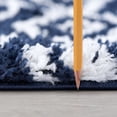 thumbnail image 2 of Tayse Jersey Shag Shag Area Rug JRS1304 Transitional Navy Ogee Diagonals 7' 10 x 7' 10" Round, 2 of 2