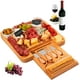 thumbnail image 1 of Tabla de Quesos Bluelander, Juego de Tablas y Cuchillos, Diseño Cuadrado, Bambú, 1 of 5