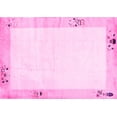thumbnail image 1 of Ahgly Company Indoor Rectangle Solid Pink Modern Area Rugs, 3' x 5', 1 of 4