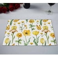 thumbnail image 2 of PKQWTM Watercolor flowers Kitchen Dining Table Mats Placemats Size 12x18 Inches, Set of 2 Pieces, 2 of 2