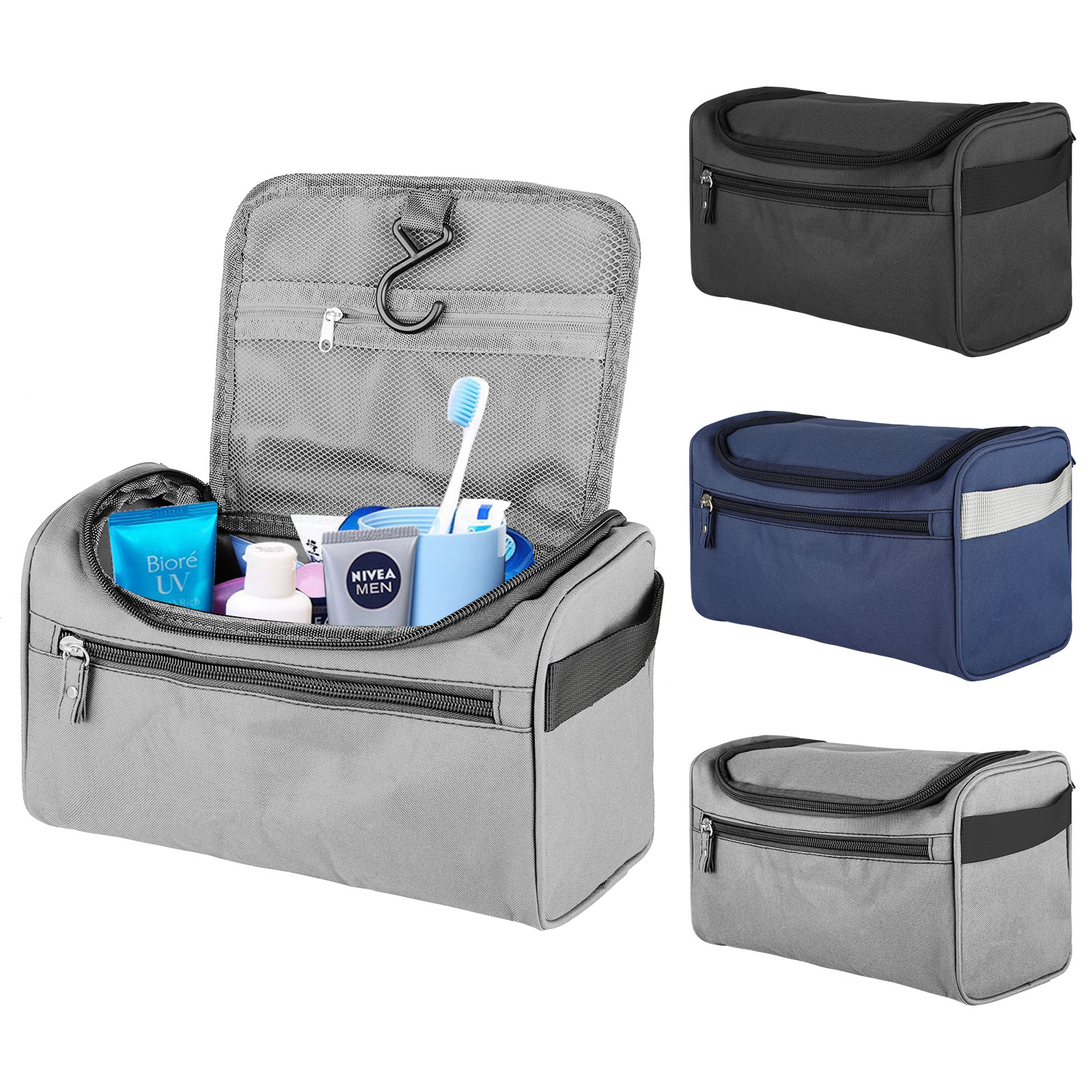 TSV Hanging Wash Bag Toiletry Bag, Foldable Cosmetic Organizer Shower ...