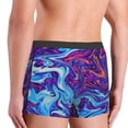 thumbnail image 5 of Balery Swirl Print Blue Purple Men's Boxer Briefs, Soft and Breathable Cotton Underwear with nylon Waistband-Large, 5 of 9
