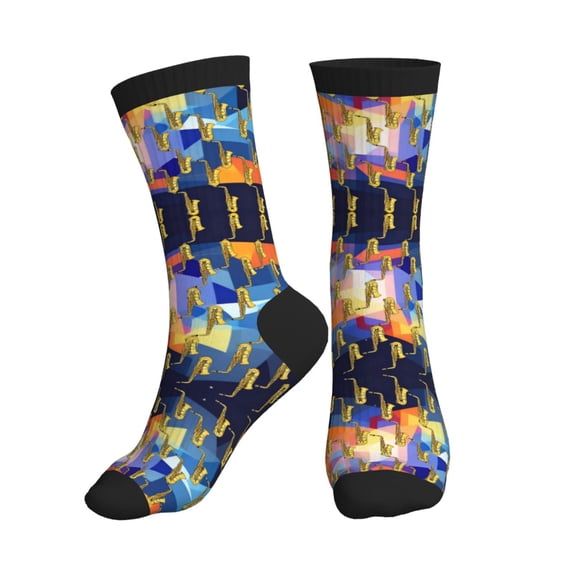 Unisex Saxophone Musical Instruments Novelty Ankle Socks Colorful ComfortSoft Lightweight Sports Athletic Socks