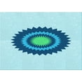 thumbnail image 1 of Ahgly Company Indoor Rectangle Patterned Butterfly Blue Area Rugs, 3' x 5', 1 of 6