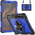 thumbnail image 3 of Dteck Case for Samsung Galaxy Tab S8 Plus 12.4 inch 2022 / S7 FE 12.4 inch 2021 & Tab S7 Plus 12.4" 2020 Tablet with Rotatable Kickstand&Hand Strap&Shoulder Strap&Screen Protector Case,Blue+Black, 3 of 8